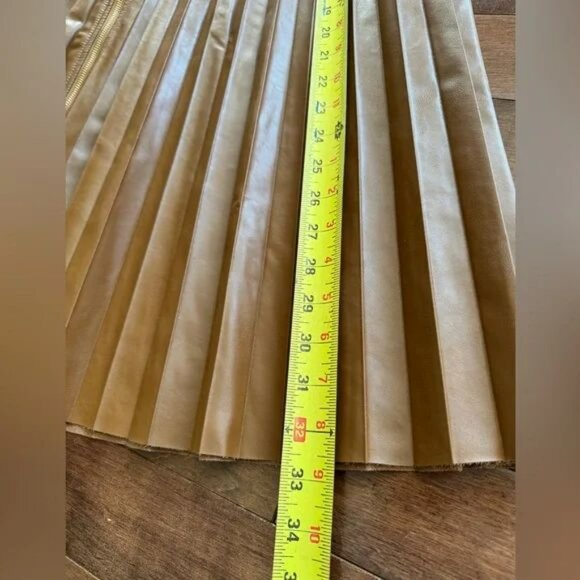 BELTED FAUX PLEATED MIDI SKIRT - ZARA NWOT - Picture 3 of 4